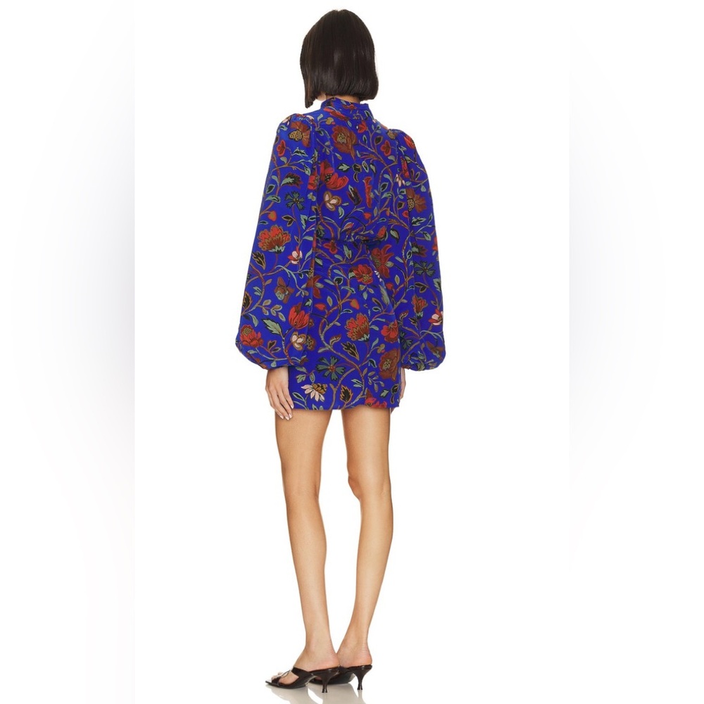 RHODE Blue Floral Mini Dress - Picture 2 of 14